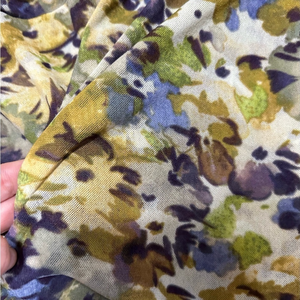 Ann Taylor LOFT Empire Floral Y2K Blouse Top Size M - Picture 9 of 9